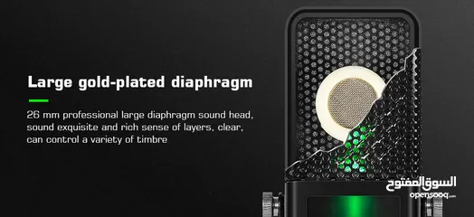  6 ميكرفون عالى الجودة للبث المباشر و  الستريمنج911 Condenser Microphone