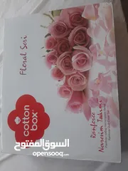  2 غطاء لحاف زوجي مع كفر مطاطي و4 مخدات جديد تركي قطن 100%
