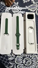  1 Apple Watch Series 7 Green Aluminium Case clover Sport Band