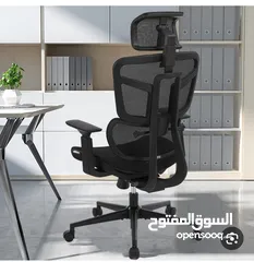  5 كرسي مكتب شبكي مع مسند رأس ثلاثي الأبعاد كرسي عالي الظهر مع مسند ذراع 8D للكمبيوتر بسعر حصري