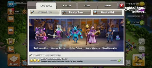  3 Th13 all most max clash of clans hero queen king almost max