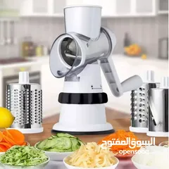  3 قطّاعة 3 في 1 الذكية.  قطّعي، ابشري، وفرّمي بثواني وبدون فوضى! 3 شفرات مختلفة لتلبية جميع احتياجاتك