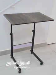  4 طاولات لابتوب مكتب متحركة بجميع التصاميم خشب قاعدة حديد بعجلات Laptop Desk متوفر بالوان Table mate