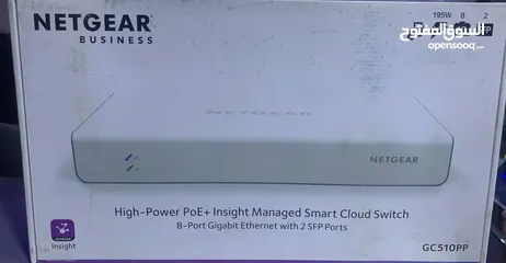  11 high-power poe+Insight managed smart   cloud switch 8- port. NETGEAR