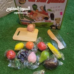  1 العاب خشبية أشكال الفواكة وأشكال متنوعة
