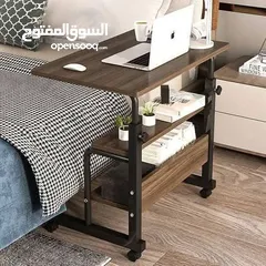  8 بسعر العرض 140 شيقل طاولة لابتوب خشبية بتصميم عصري ومتين سطح واسع يكفي لابتوب، دفتر محاضرات .