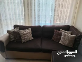  1 طقم كنب كورنر تفصيل خشب ثقيل سفنج عالي للتواصل