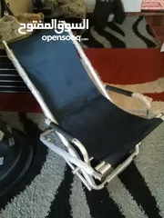  1 كرسي حديقه عالي الجوده والشكل انيق جدا وقابل للطي بحديد الكروم