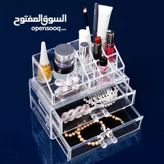  5 صندوق بوكس منظم مكياج و مجوهرات صندوق حفظ المكياج و الاكسسوارات اكريليك ضد الكسر