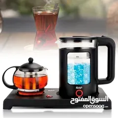  5 طقم الشاي الملوكي RAF أناقة على طاولتك وراحة بيدك غلاية سعة 1.8 لتر لإعداد المي بسرعة إبريق زجاجي