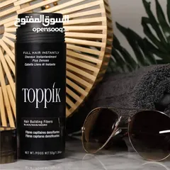  1 توبيك Toppik ، الحل الفوري للشعر الخفيف والصلع يقوم توبيك بملئ المناطق الفارغة بشكل فوري و يعوض