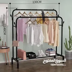  5 بكمية محدودة جداً و بأقل سعر توفر الآن ستاند مزدوج معدني لتعليق الملابس بشكل انيق وفر مساحة بمنزلك