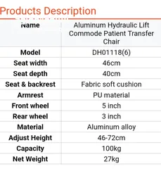  7 Transfer Hydraulic lift chair on offer