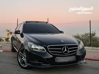  1 Mercedes Benz E200 / W212  فل إضافات مع بانوراما / صالون جلد بني عداد حقيقي 102,000 K.M / فحص نخب