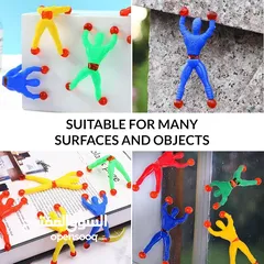  6 Game Toy Mini Climbing Man,Flexible Sticky Flip,can Climb and Roll on Smooth,Clean and Upright Wall,