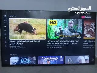  1 شاشة وانسا 50 بوصه سمارت 4k بها خطوط في الشاشه