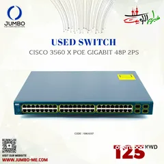 1 USED Switch Cisco 3560 X POE Gigabit 48 Port