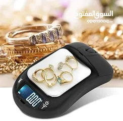  2 ميزان الكتروني رقمي محمول احترافي جداً على شكل ماوس مع شاشة LCD مع خاصية التشغيل و الإيقاف
