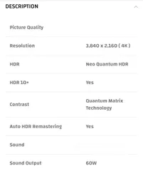  4 شاشة سامسونج 55" Neo QLED 4K smart