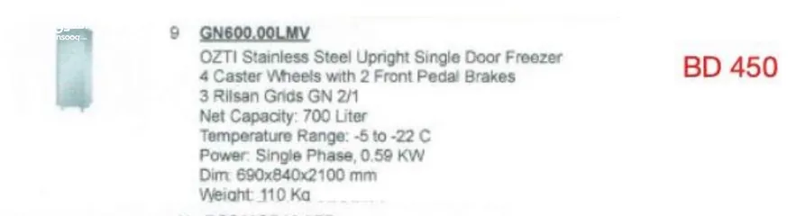  9 Kitchen equipment for sale (plus stainless steel)