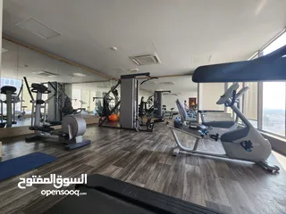  3 1 BR Pool View Apartment in Qurum with Balcony, Pool and Gym