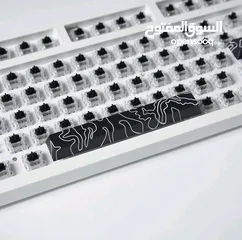  3 مجموعة غطاء مفاتيح Spacebar و Esc في لوحة المفاتيح الكهربائية الميكانيكية بتصميم خريطة أرضية سوداء