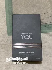  4 عطر armani stornger with you اصلي 100% من الحره سبب البيع (عندي جيوب انفيه ما ناسبتني ريحه العطر )