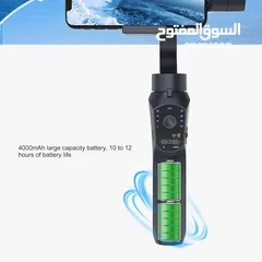  5 المثبت الذكي المضاد للاهتزاز (حامل بانورامي)Smartphone Gimbal Stabilizer, F10 Handheld 3-Axis Phone