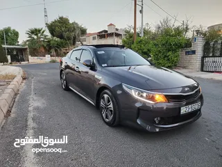  25 كيا اوبتما 2018 هايبرد اعلى اضافات جميع الضافات بلوراما جلد بحالة الشركة