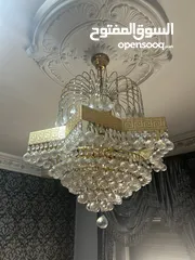  6 ثريات كرستال عصفور