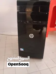  1 windows 7 good condition 1,cpu 2,monitor 3, hp original key board 5,pc all cables, with 4gbram