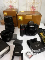  3 كاميرا نيكون 750d مع ملحقاتها 