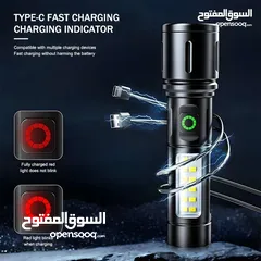  14 كشاف جبلي اصلي حديد محمول ليد ليزر ابيض مصباح معدني مع زوم 500 م ضد الماء واضاءه جانبيه مقاوم المطر