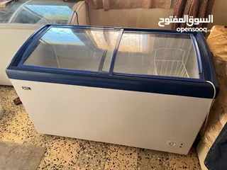  2 فريزر بطح زجاج