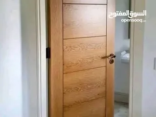  5 ابواب خشبيه داخليه و خارجيه بتصاميم حديثه وفاخره وعصريه جميع الانواع دهان  او تلبيس pvc  وقشره بلوط