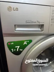  7 غسالة ال جي اوتوماتيك مستعمل حالة ممتازة لون سلفر