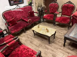  13 طقمين كنب وطاولة سفرة ومرجيحة