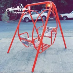  2 مرجيحة مزدوجة للاطفال   تمنح الطفل جوا من المتعة واللعب  مرجيحه حديد بمواصفات عاليه