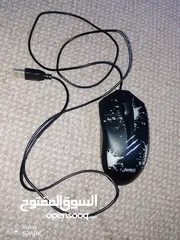 1 ماوس Jedel RGB مستعمل بحاله جيده