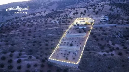  3 مزرعة مميزة في جرش مع بيت طابقين بسعر مميز للبيع
