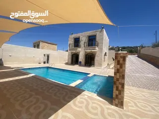  7 شاليه اجمل مناطق جرش المجدل يقبل سياره جزء من ثمن