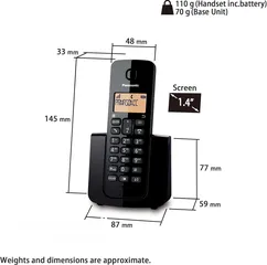  3 تلفون ارضي لاسلكي بناسونك KX-TGB112 Digital Wireless Phone
