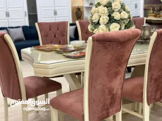  2 طاولة سفرة مكونه من 8 كراسي
