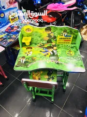  21 السعر شامل التوصيل داخل عمان عرض خاص على مكتب الدراسة للاطفال مع مقعد فقط من island toys