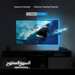  6 حبل ديكور  شريط اضاءه زنون لاصق  خلف شاشة التلفاز لاعطاء شكل مميز للمكان  او سياره