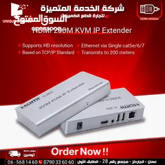  1 موسع لأسلاك العرض وبسرعة نقل بيانات عالية 200 متر HDMI 200M KVM IP Extender