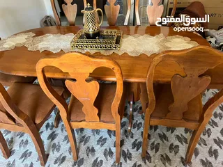  3 طاوله سفره خشب زان بقواعد ضخمه جدا