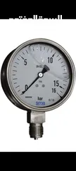  1 مانومتر ، مقياس الضغط بوردون 0:16 استانلس 1\2" 4" قياس الضغط ،فيكا ، ويكا،  WIKA Pressure Gauges