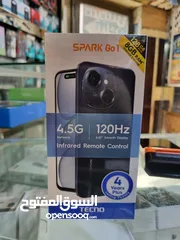  4 جهاز جديد بالكرتونة Spark  GO 1 رام 6 و 8 جيجا 64 و 128 مكفول سنة متوفر توصيل