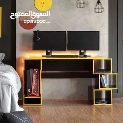  18 مكتب طاولة جيمنج زاويه متوفر بعدة موديلات والوان مناسبه للدراسة والالعاب